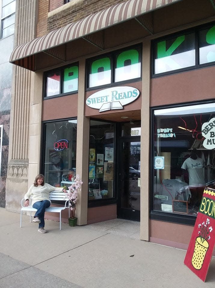 Sweet Reads in Austin, Minnesota sells new and used books alongside nostalgic candy like Necco wafers and licorice pipes.