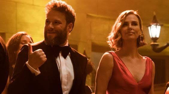 Seth Rogen and Charlize Theron in Long Shot (Lionsgate)