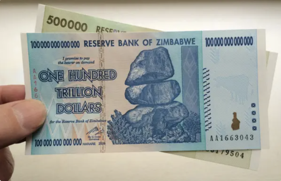 A "One Hundred Trillion Dollars" bill