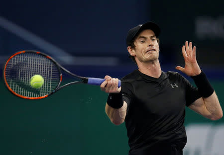 Tennis - Shanghai Masters tennis tournament - Shanghai, China - 12/10/16. Andy Murray of Britain plays against Steve Johnson of U.S. REUTERS/Aly Song