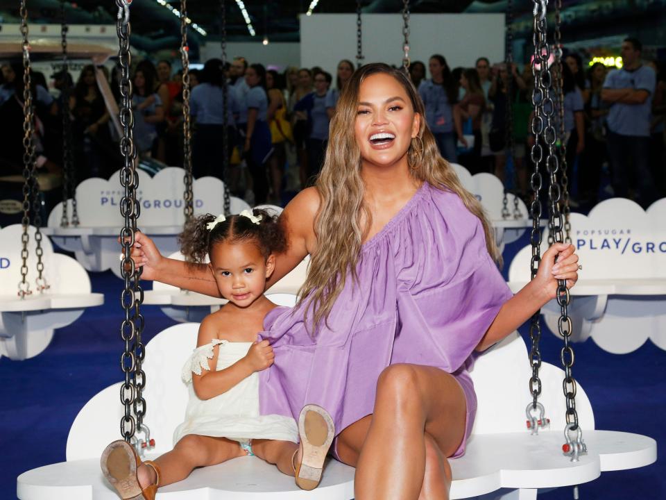 Chrissy Teigen and daughter Luna have shared twinnign moments in the past.