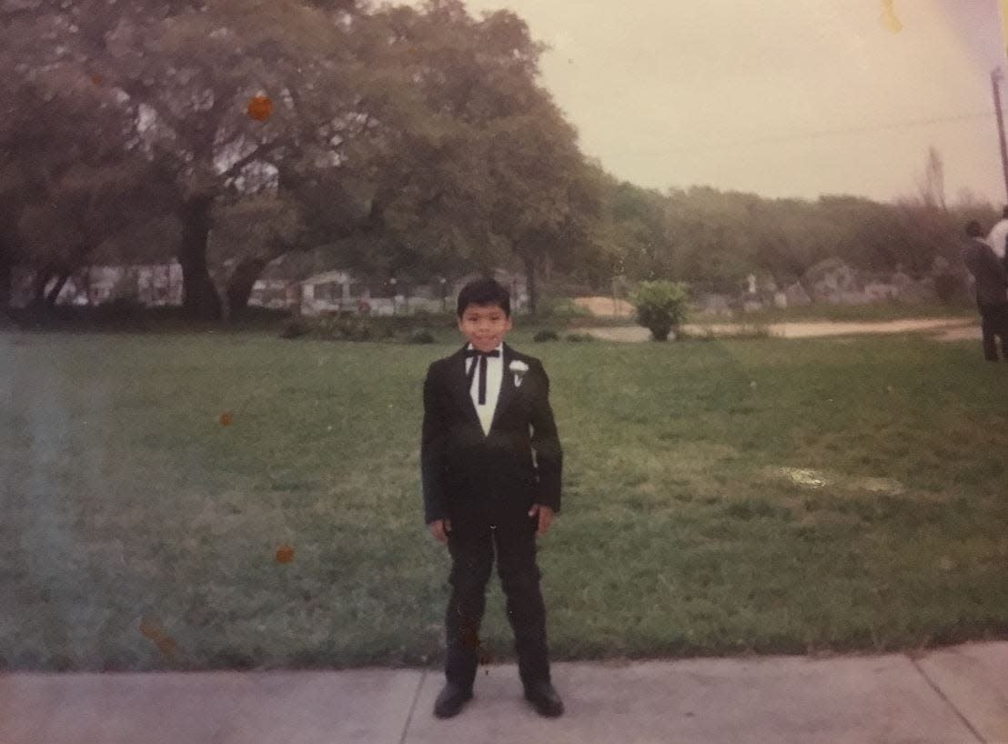 A young Ramiro Gonzales pictured at his Aunt Loretta's wedding.