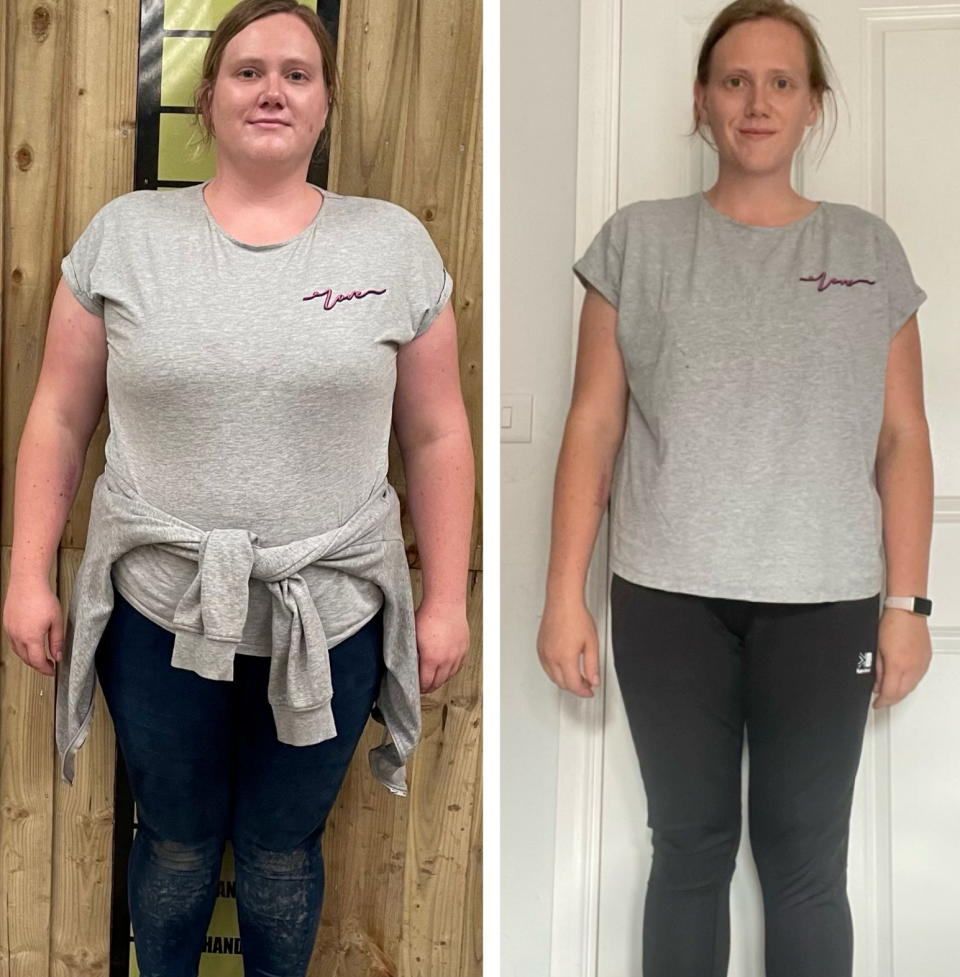 Sian has been documenting her weight loss progress on social media. (Sian Doulton/SWNS)