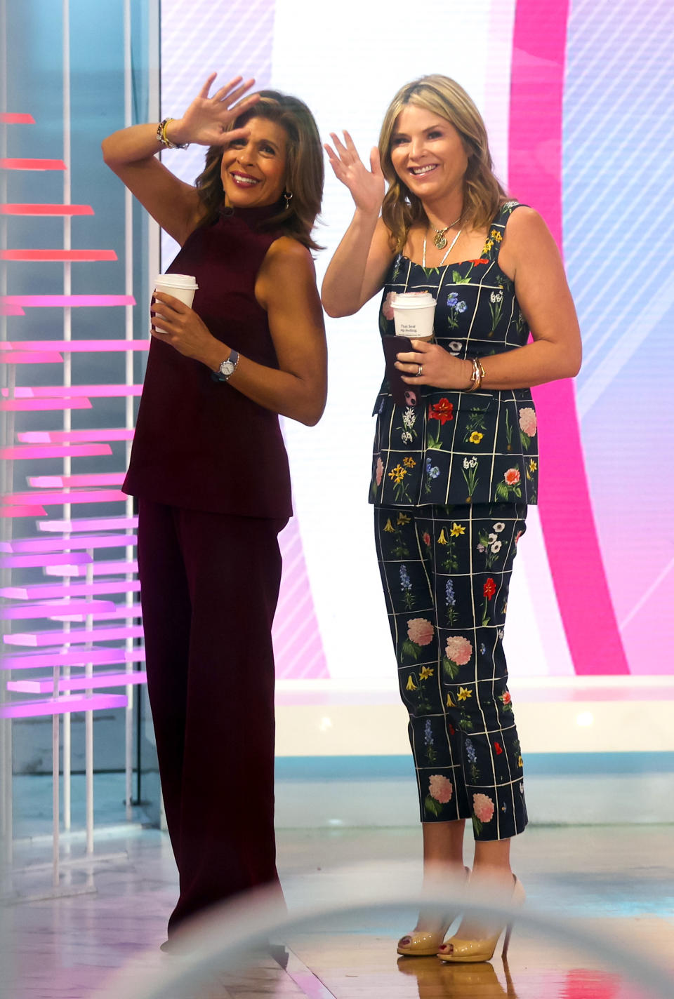 Hoda Kotb and Jenna Bush Hager on 'Today' set