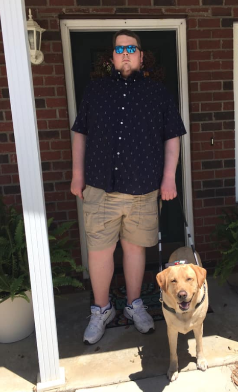 A church turned away a blind man because he was accompanied by a service dog (Credit: Facebook)