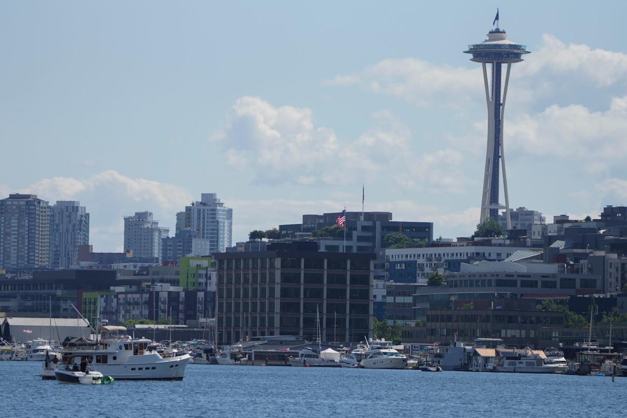 A view of the Seattle skyline.