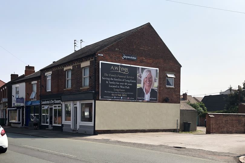 A couple are tying the knot after the groom spotted his bride on a billboard advertising a funeral home. (Reach)