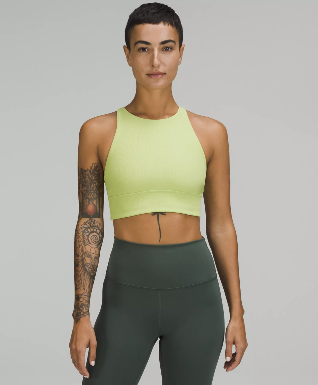 lululemon ENERGY LONGLINE - Light support sports bra - white