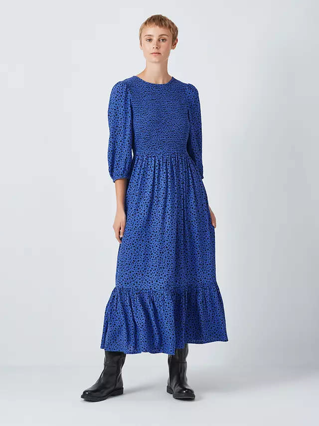 This striking smocked, tiered dress is a wardrobe winner. (John Lewis & Partners)