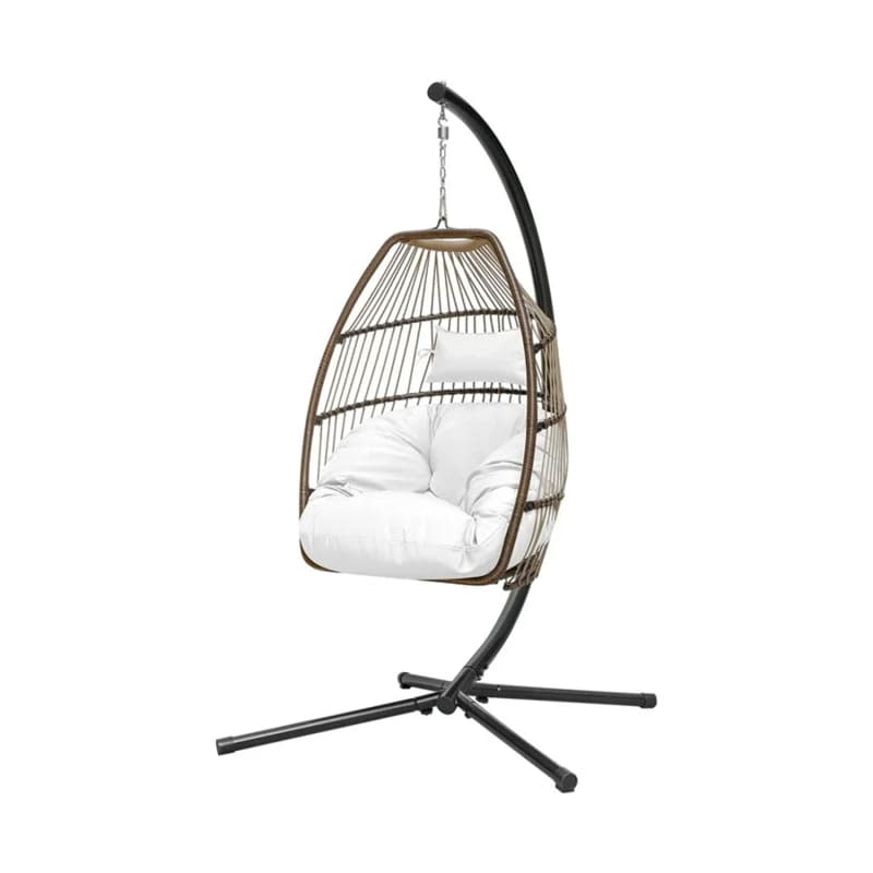 Homall Indoor Outdoor Patio Wicker Swing Egg Chair