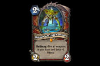 <p>For a weapon-based class like Warrior, this dude is completely nuts. Turn one coin into Hobart into turn two 4/2 Fiery War Axe is absolutely bananas. Hell, it might be worth running just to buff up the War Axe, even if Gorehowl or Fool's Bane doesn't make it into your deck. Not bad for a little two-drop. </p>