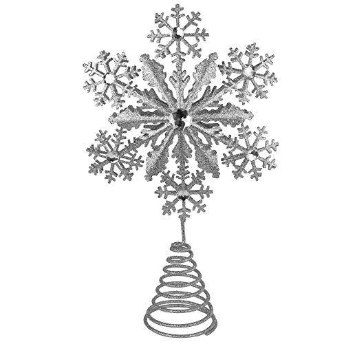 Glittery Snowflake Tree Topper