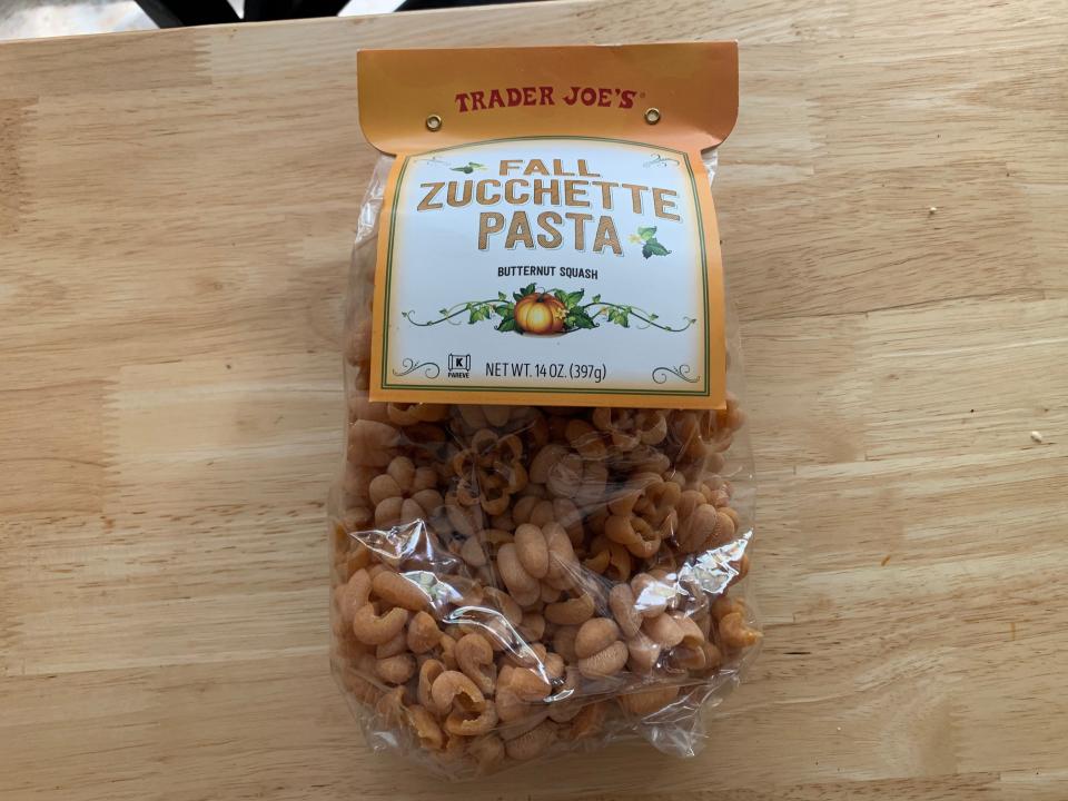 Trader Joe's fall zucchiette pasta