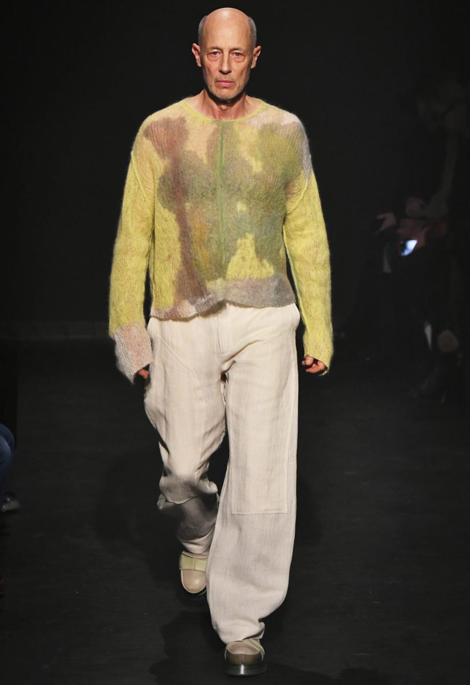 Jon Gries on the runway at Eckhaus Latta Fall 2023 Ready To Wear Fashion Show