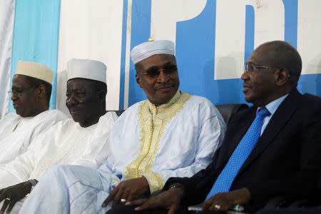 Aliou Diallo, leader of the Democratic Alliance for Peace (Alliance Democratique pour la Paix, or ADP-MALIBA) party, attends a joint news conference of opposition candidates in Mali's presidential election, in Bamako, Mali, August 1, 2018. REUTERS/Luc Gnago