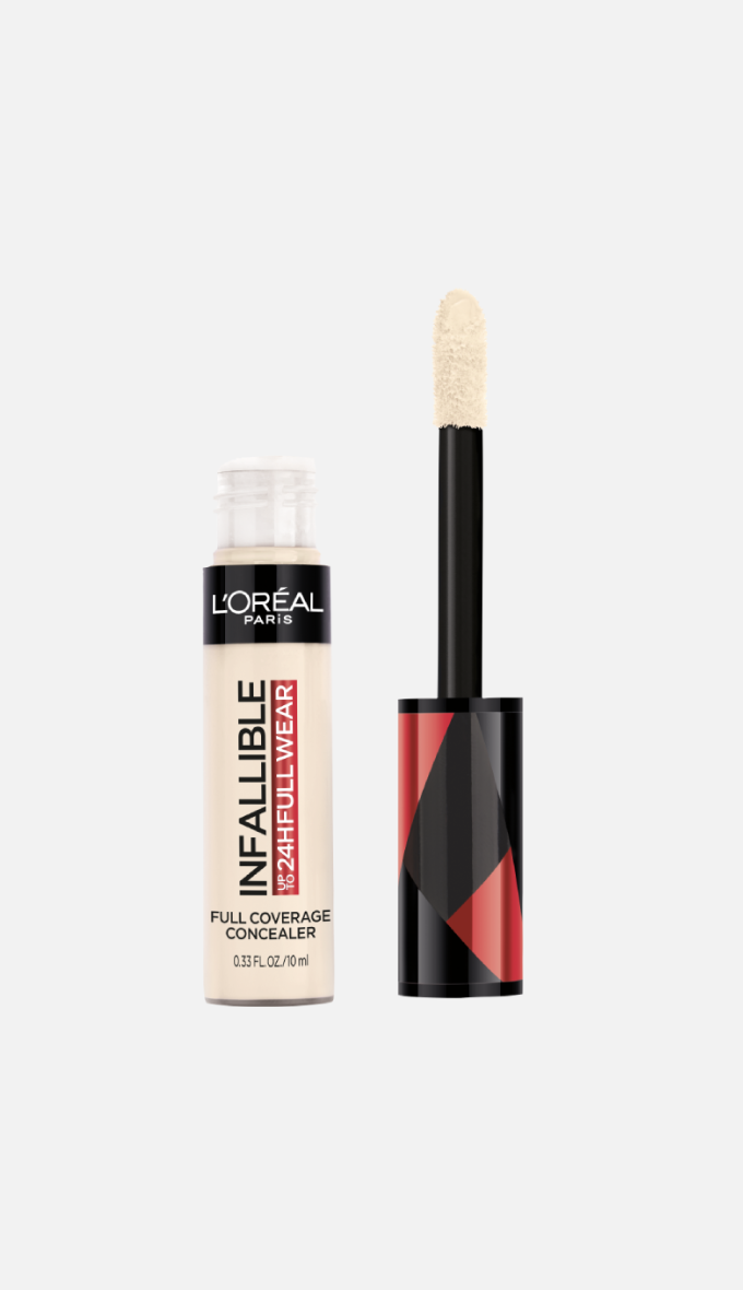 <p><a href="https://www.lorealparisusa.com/makeup/face/concealer/infallible-full-wear-concealer-waterproof-full-coverage" rel="nofollow noopener" target="_blank" data-ylk="slk:Shop Now;elm:context_link;itc:0;sec:content-canvas" class="link rapid-noclick-resp">Shop Now</a></p><p>Infallible Full Wear Concealer up to 24H Full Coverage</p><p>$13.99</p><p>lorealparisusa.com</p>