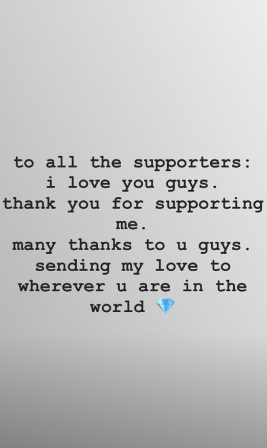 The young actress also thanked her supporters. (Photo: Millie Bobby Brown via Instagram Stories)