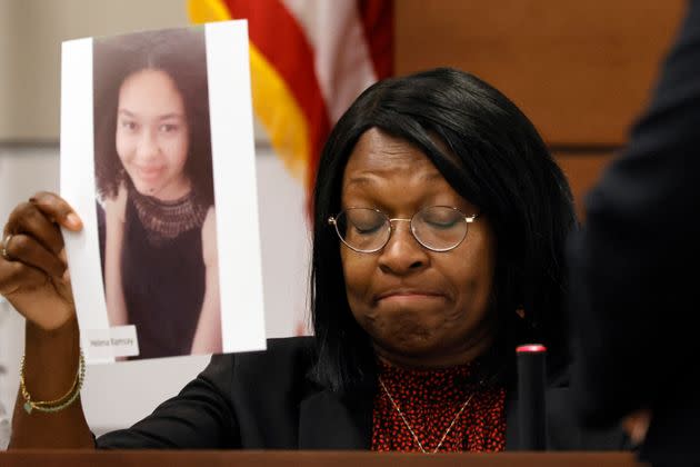 Anne Ramsay holds a picture of her daughter, Helena, before giving her victim impact statement during the penalty phase of the trial back in August. (Photo: Amy Beth Bennett via AP)