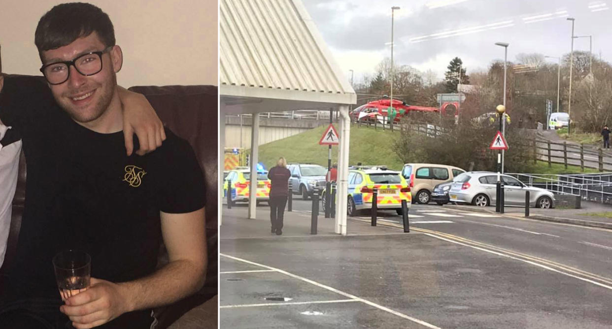 Timothy Higgins (pictured) denies manslaughter after the incident at a Sainsbury's car park in south Wales earlier this year. (Wales News)