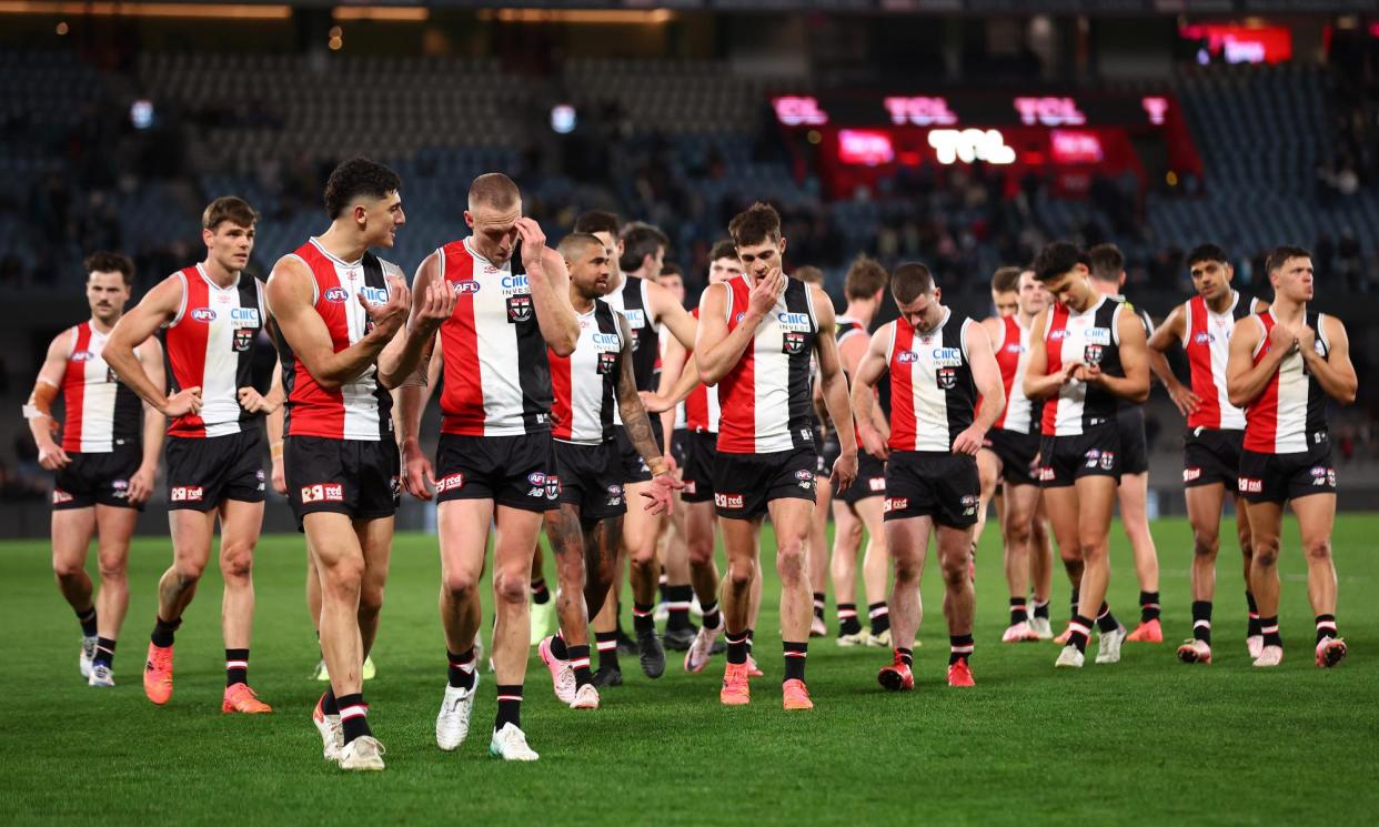 <span>St Kilda’s match against Port Adelaide on Sunday was the quintessential Ross Lyon game – minus the win and minus the effort.</span><span>Photograph: Graham Denholm/AFL Photos/via Getty Images</span>
