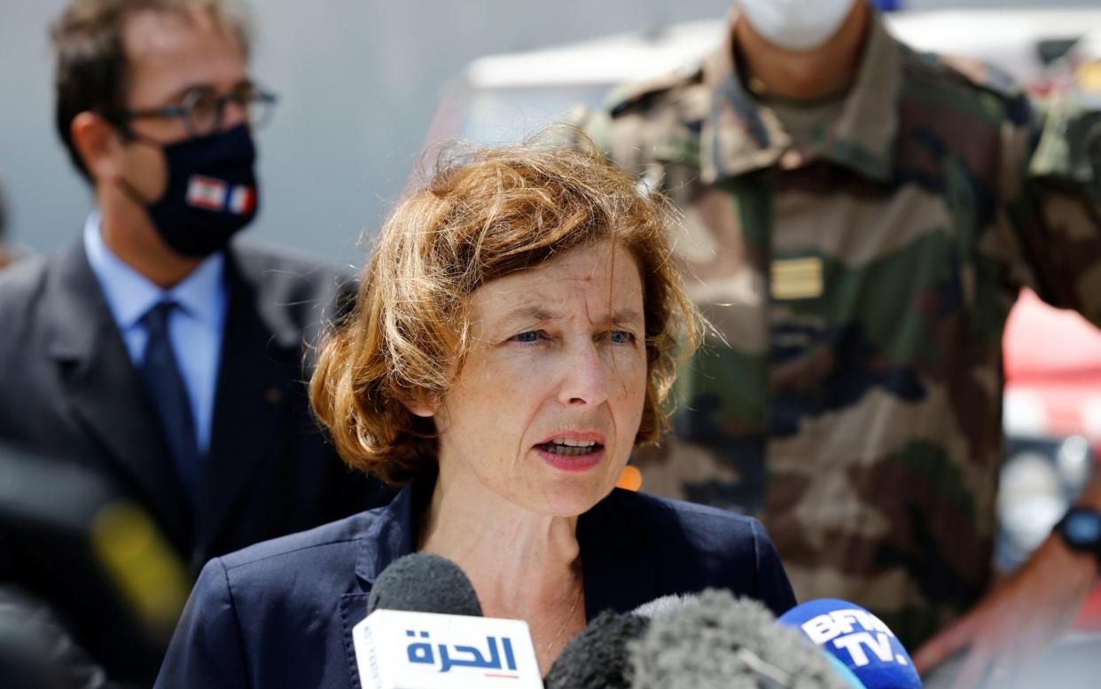 French Defence Minister Florence Parly speaks to journalists - REUTERS