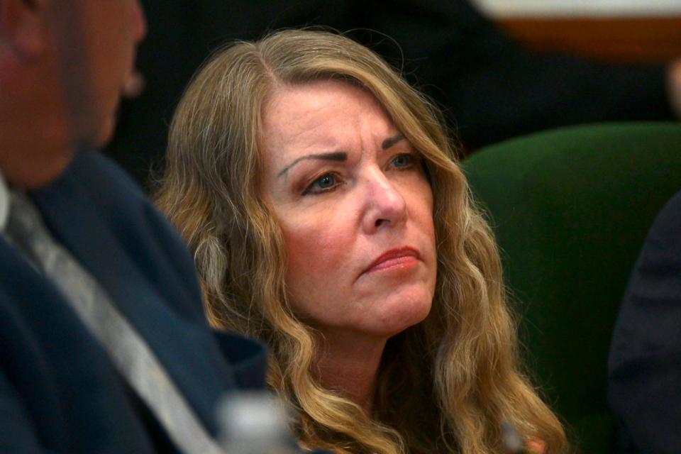 PHOTO: Lori Vallow Daybell sits during her sentencing hearing at the Fremont County Courthouse in St. Anthony, Idaho, July 31, 2023.  (EastIdahoNews.com via Pool/AP, FILE)