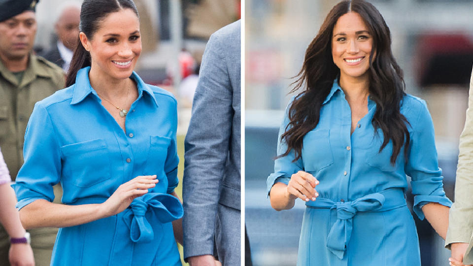 Meghan Markle recycles Aussie tour dress from South Africa day one