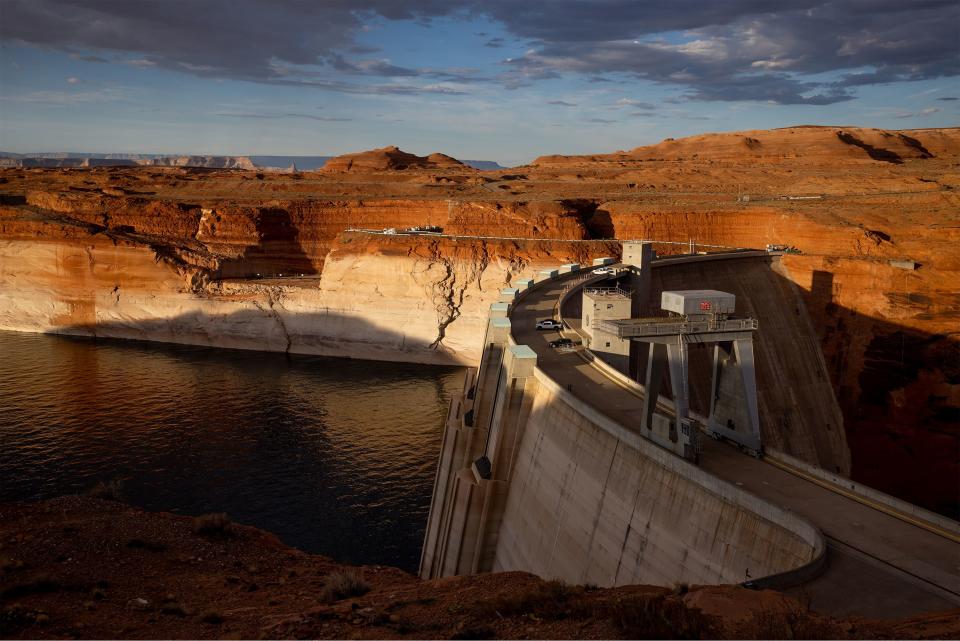 As the levels of Lake Powell continue to recede, Glen Canyon Dam becomes less and less capable of operating — a problem for water users and for the electrical grid of the Colorado Basin writ large. | Spenser Heaps, Deseret News