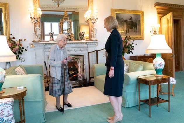 Queen Elizabeth greeting newly elected leader of the Conservative party Liz Truss in early September (Photo: WPA Pool via Getty Images)
