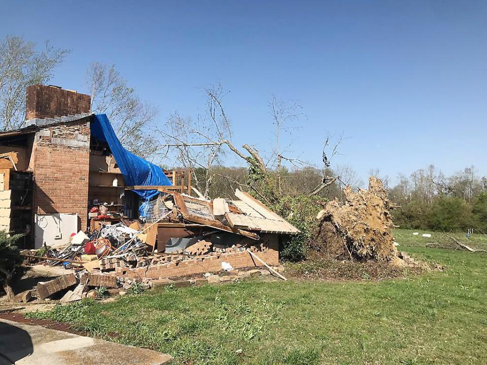 A tornado that hit Sardis City early Saturday packed winds of up to 85 mph.