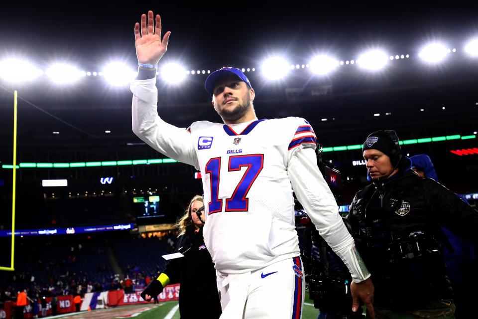 Buffalo Bills quarterback Josh Allen and his team had a big Week 13. (Photo by Adam Glanzman/Getty Images)