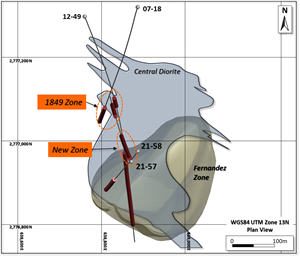 Plan View of Holes 21-57, 12-49, 07-18, 21-58