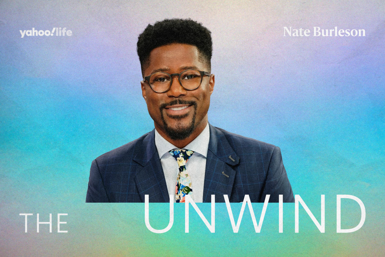 Former football player and current CBS Mornings and The NFL Today star Nate Burleson. (Photo illustration: Yahoo News; photo: Getty Images)