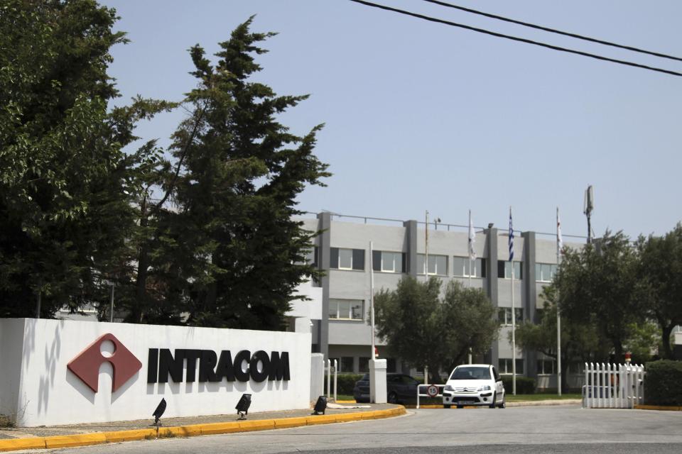 The offices of Intracom are seen in this photo taken Athens on Tuesday July 10, 2012. Leaked company emails and senior employees say that two European contractors were putting the finishing touches on Syria's encrypted radio system as the revolt against Damascus got under way last year. Documents made available to The Associated Press and other media organizations by the WikiLeaks organization show that Greece's Intracom S.A. and Italy's Selex Elsag, a unit of Finmeccanica S.p.A., spent years building a Syria-wide communications network and equipped the government with thousands of walkie-talkies, motorcycle-mounted radio units and avionic transceivers used in helicopters. Both companies say they've complied with sanctions rules, and experts say the transfers were likely to have been legal. (AP Photo/Petros Giannakouris)