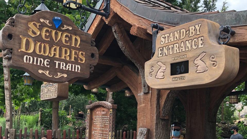 There was only a 30-minute wait for The Seven Dwarf Mine Train.