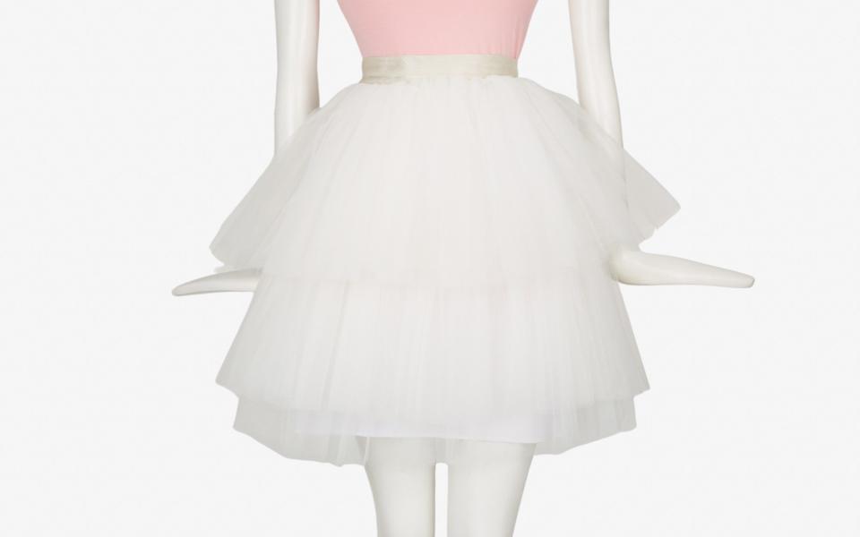 The skirt has three tiers and is currently for sale at the Beverly Hills auction house, Julien's