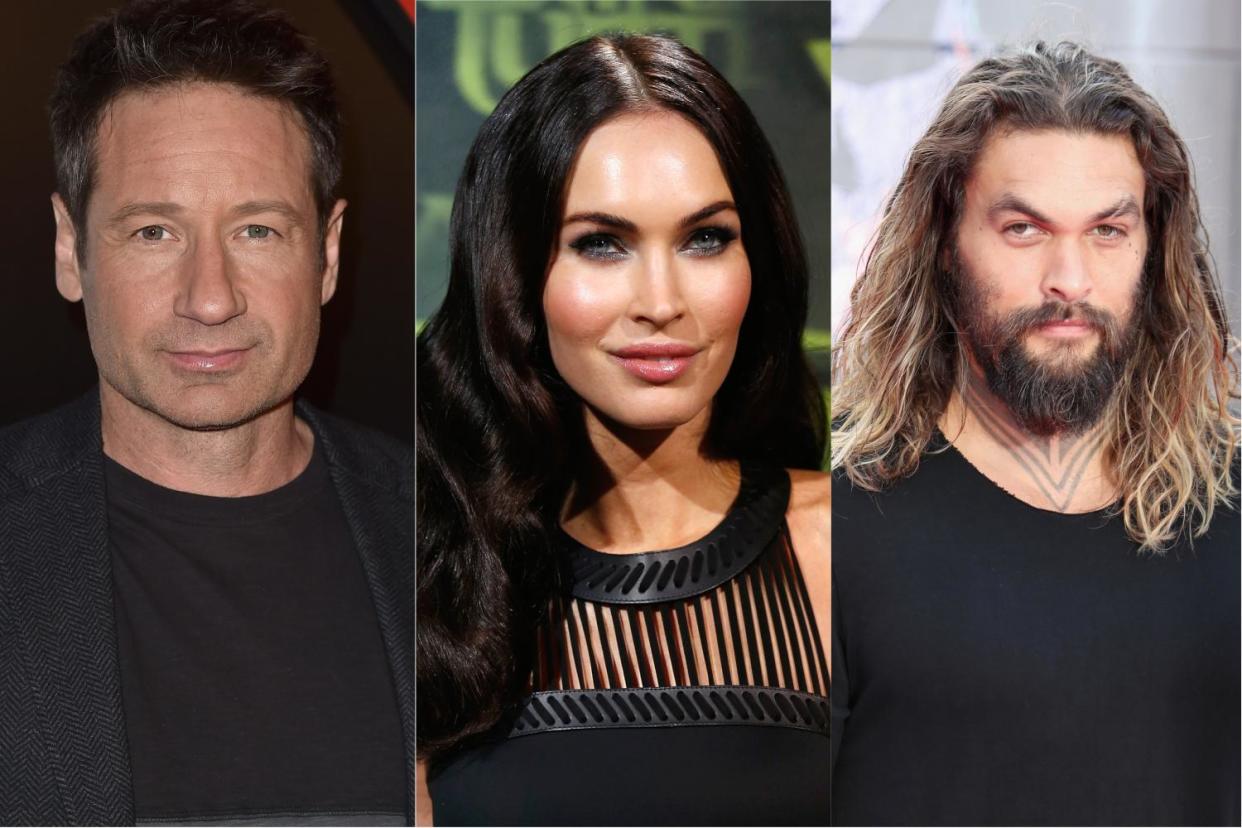 A-list: David Duchovny, Megan Fox and Jason Momoa will all attend the event: Getty Images