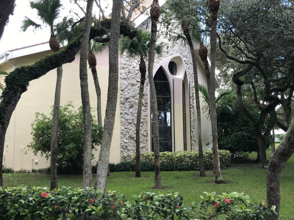 Holy Cross Catholic Church on Orchid Island in Vero Beach at 500 Iris Lane off State Road A1A.