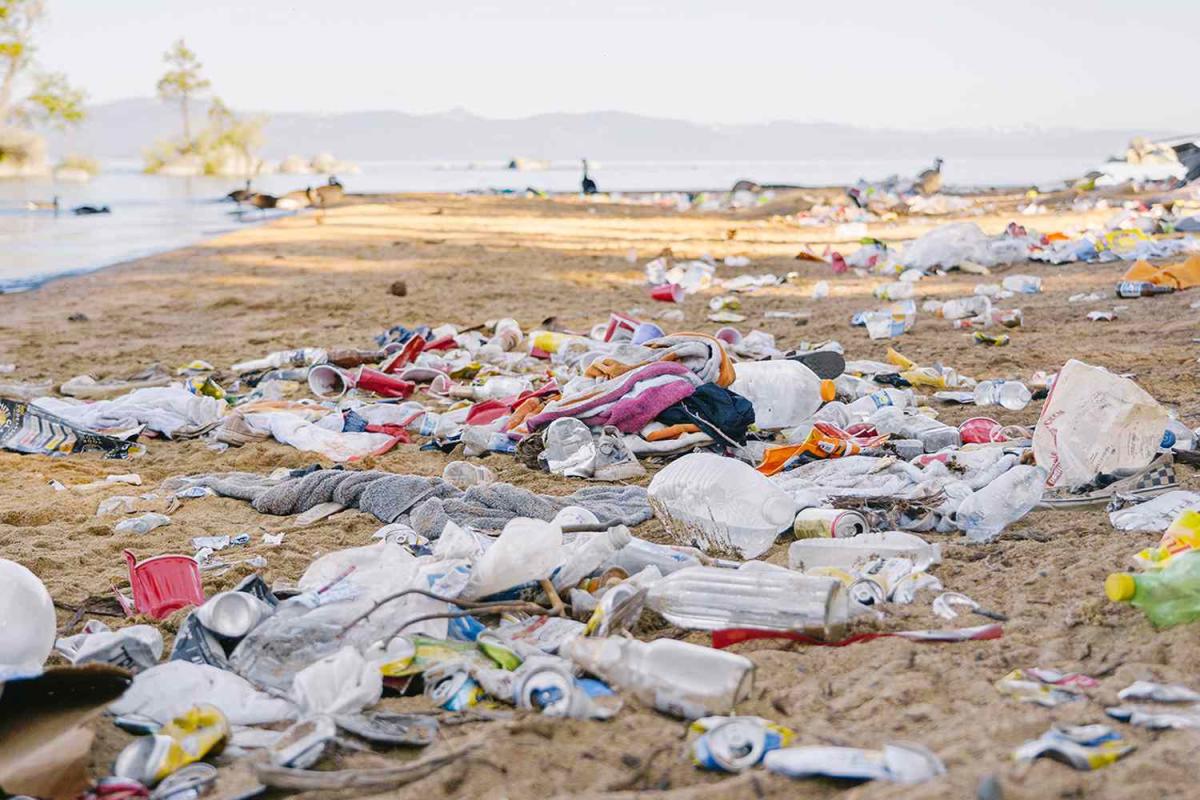 Over 8,500 Lbs. of Trash Left at Lake Tahoe Beaches After Fourth of