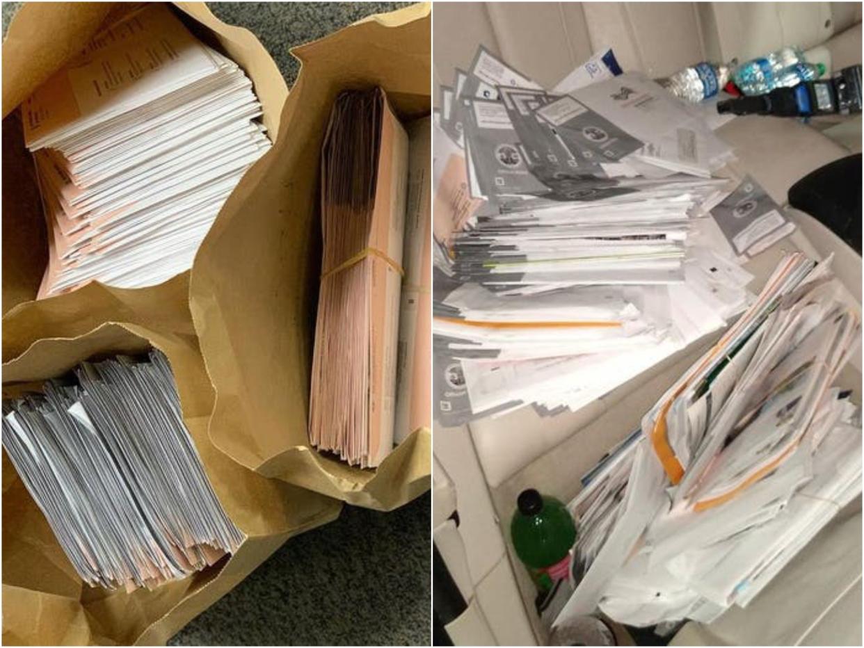 California recall ballots were found in a car among thousands of other pieces of mail (Torrence Police)