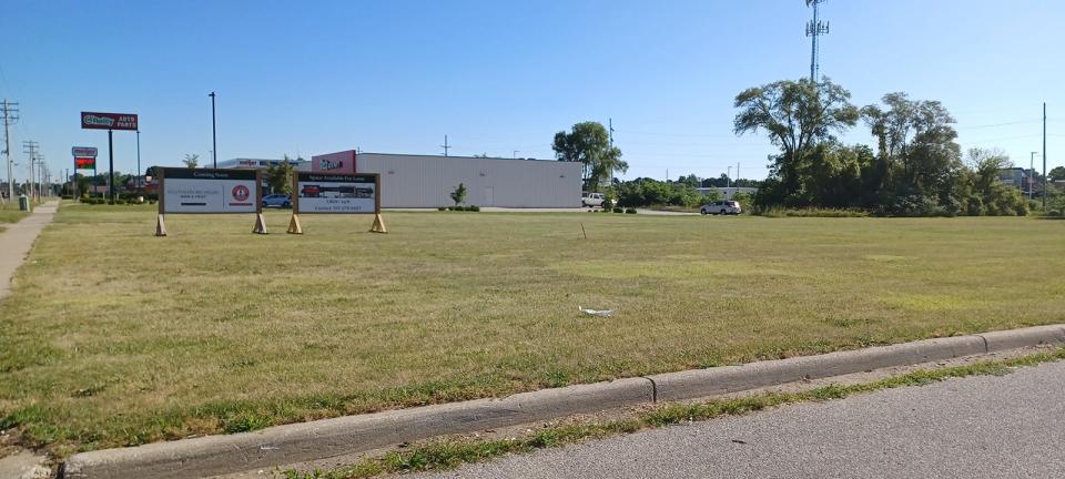 A Five Lakes Coffee drive-through is being planned for this lot in front of Meijer on South Centerville Road.