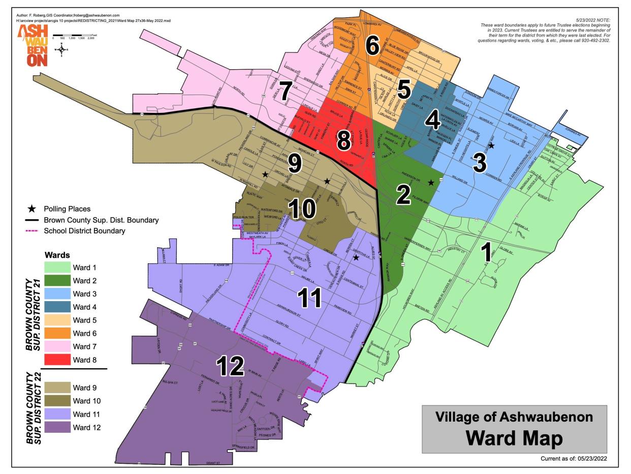 Wards 7 and 8 will have a contested race for Ashwaubenon Village Board in April.
