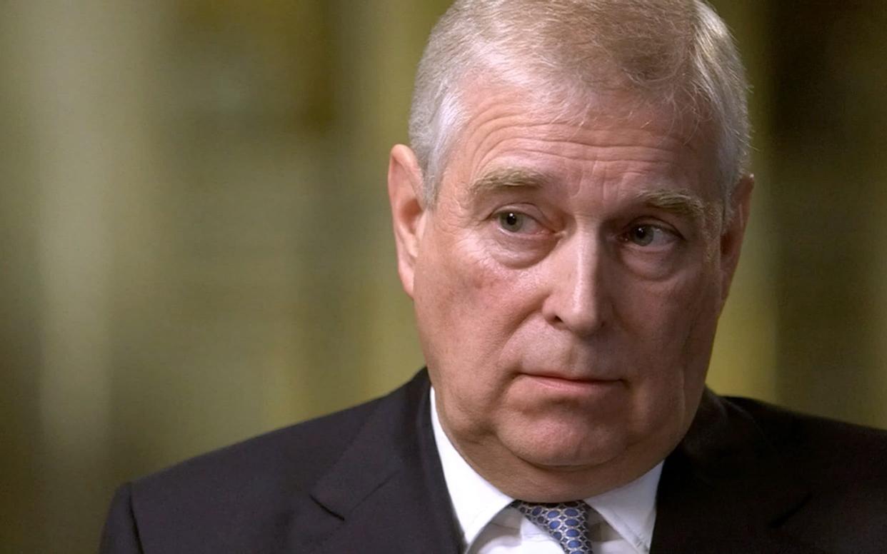 Prince Andrew on Newsnight in November 2019 - BBC