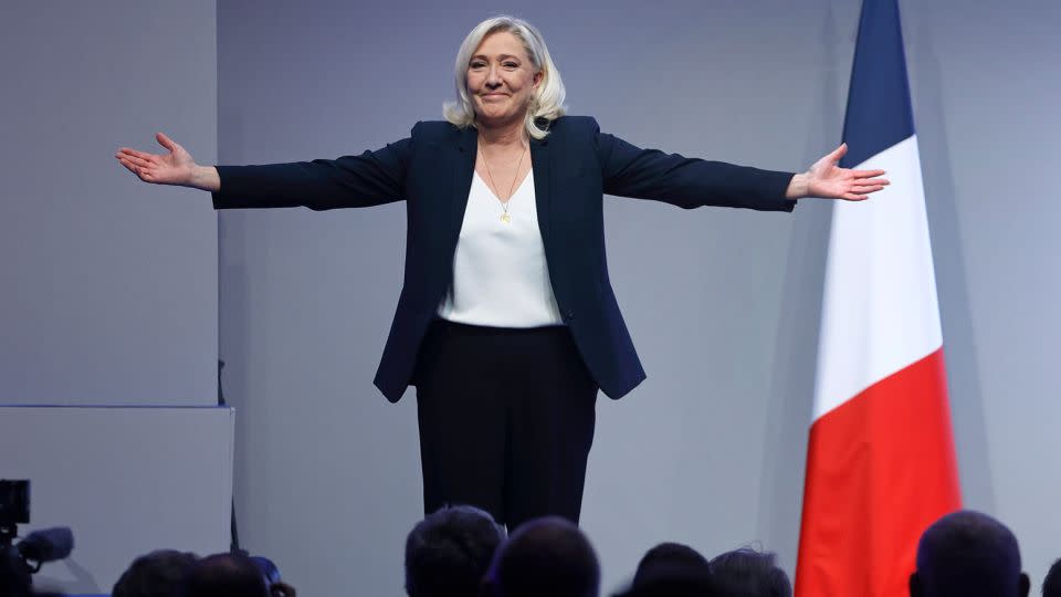 Marine Le Pen, leader of the French far-right party Rassemblement National (National Rally), has begun to use more moderate language of late.  - Chesnot/Getty Images Europe/Getty Images