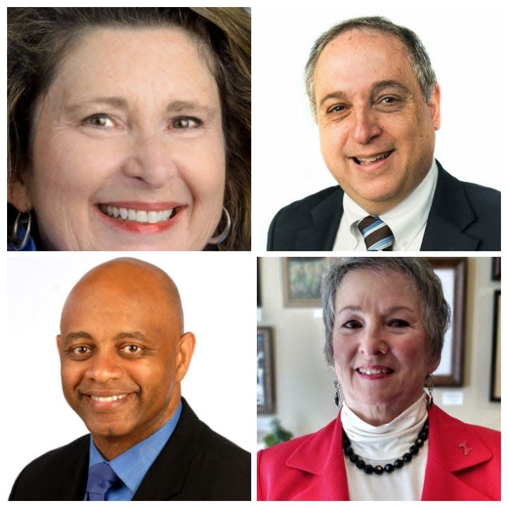 Former members of the N.C. General Assembly, clockwise from top left: Margaret Dickson, Rick Glazier, Diane Parfitt and Dr. Eric Mansfield.