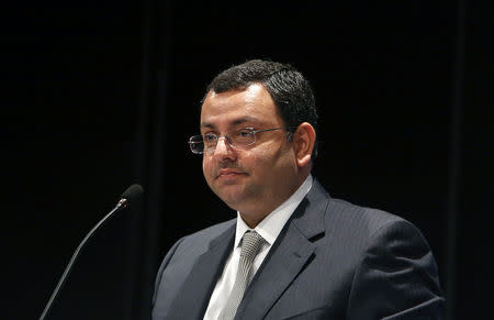 Tata Group Chairman Cyrus Mistry speaks to shareholders during the Tata Consultancy Services (TCS) annual general meeting in Mumbai, India June 28, 2013. REUTERS/Vivek Prakash/File Photo