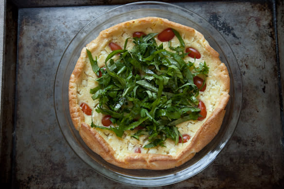 Cherry Tomato Clafoutis