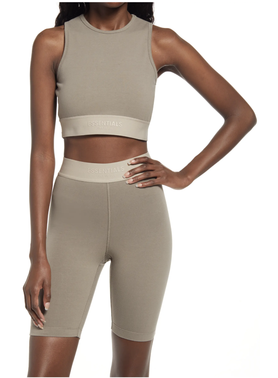 Essentials Sport Stretch Cotton Crop Tank