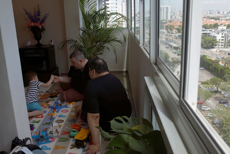 Same-sex parents speak to Reuters in Singapore