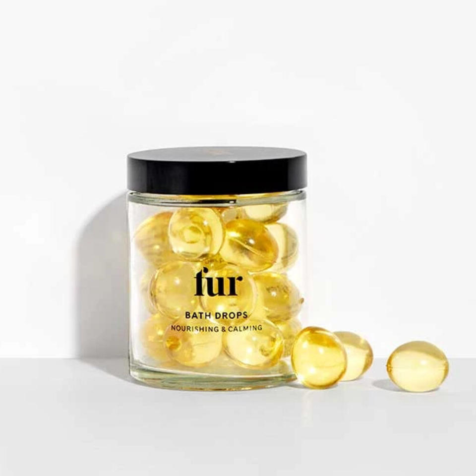 <p>The brand's beloved Fur Oil comes encased in 100% biodegradable seaweed drops, perfect for putting in your bathtub for some much-needed relaxation. </p> <p><strong>Buy It! </strong><a href="https://ulta.ztk5.net/c/249354/164999/3037?subId1=PEOTheBestEcoBeautyGiftstoGiveandGetfortheHolidaysThisYearkfrey1271StyGal12381430202012I&u=https%3A%2F%2Fwww.ulta.com%2Fbath-drops%3FproductId%3Dpimprod2011182" rel="sponsored noopener" target="_blank" data-ylk="slk:Fur Bath Drops, $34; ulta.com;elm:context_link;itc:0;sec:content-canvas" class="link ">Fur Bath Drops, $34; ulta.com</a></p>